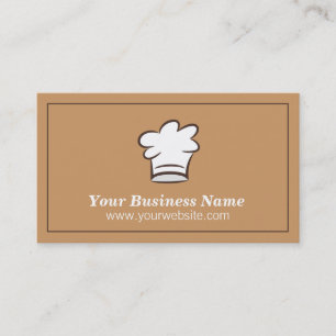 Minimalist, Chef Hat, Food Catering Business Card