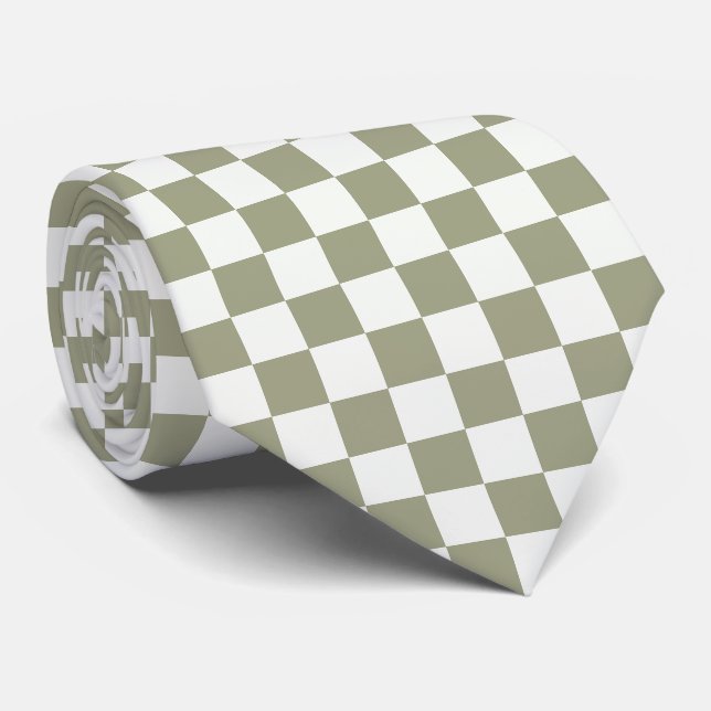 Minimalist Chequered Neck Tie (Rolled)