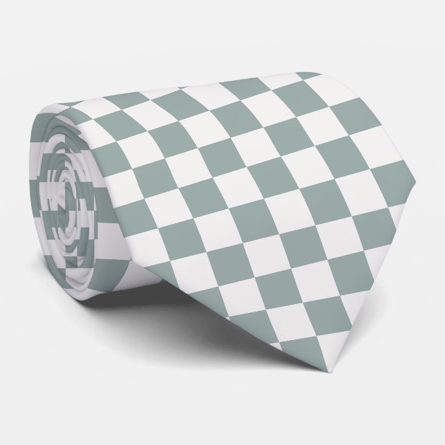 Minimalist Chequered Neck Tie (Rolled)
