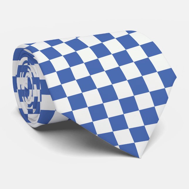 Minimalist Chequered Neck Tie (Rolled)