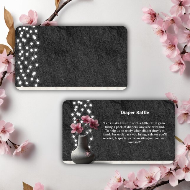 Minimalist Cherry Blossom Flowers Baby Shower Enclosure Card (Creator Uploaded)