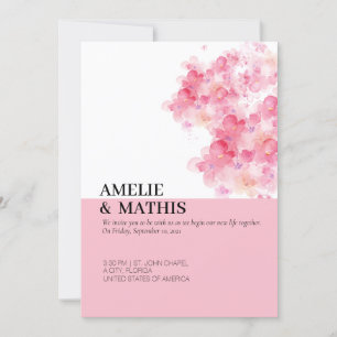 Minimalist Cherry Blossom wedding invitation