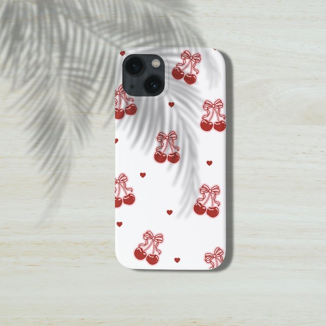 Minimalist Cherry Bow Phone Case iPhone/iPad case (Creator Uploaded)