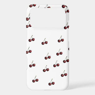 Minimalist Cherry Pattern White Phone Case
