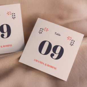 Minimalist Chic Aesthetic Elegant Table Numbers