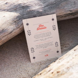 Minimalist Chic Aesthetic Elegant Wedding Details Enclosure Card