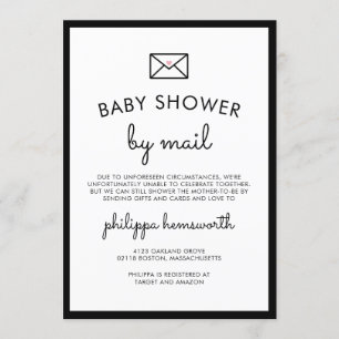 Minimalist Chic Baby Shower by Mail Invitation