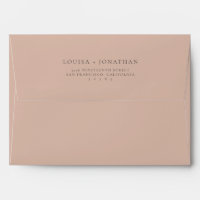 Minimalist Chic Classic Dusty Rose Return Address