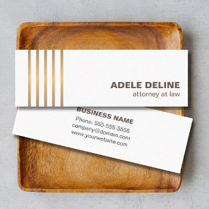 Minimalist Chic Clean Copper Lines Attorney Mini Business Card