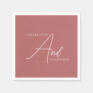 Minimalist Chic Elegant Calligraphy Script Wedding Napkin