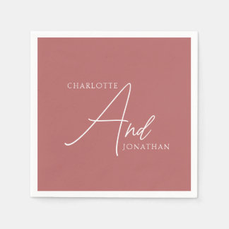 Minimalist Chic Elegant Calligraphy Script Wedding Napkin