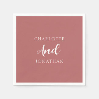 Minimalist Chic Elegant Calligraphy Script Wedding Napkin