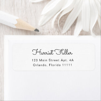 Minimalist Chic Elegant Return Address Label