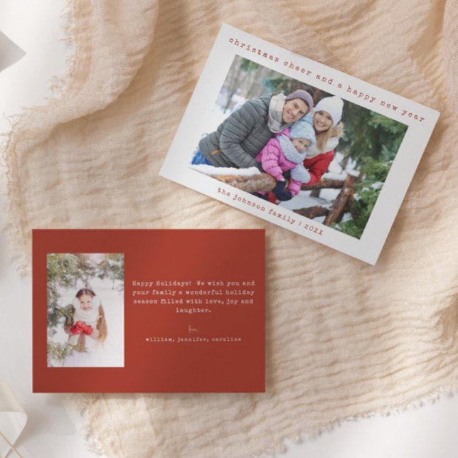 Minimalist Chic Family 2 Photo | Christmas Card (Creator Uploaded)