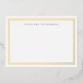 Minimalist Chic Frame Personal Stationery 