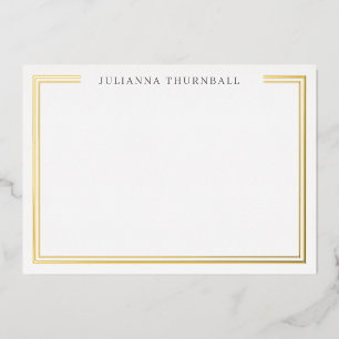 Minimalist Chic Frame Personal Stationery 