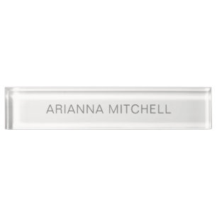 Minimalist Chic   Grey Nameplate