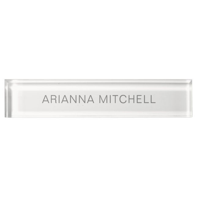 Minimalist Chic | Grey Nameplate (Front)