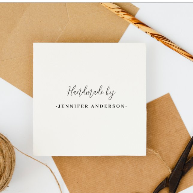Minimalist Chic Handmade Custom Name Stylish Self-inking Stamp (Creator Uploaded)