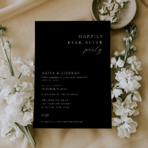 Minimalist Chic Happily Ever After Party Invitation