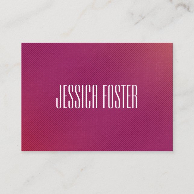 Minimalist Chic Magenta Business Card (Front)