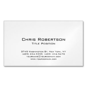 Minimalist Chic Modern Black White Charming Magnetic Business Card