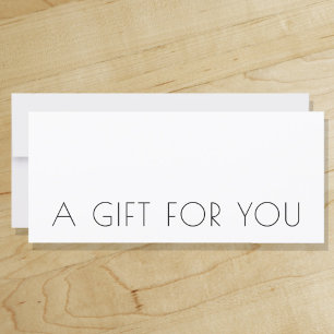 Minimalist Chic Modern Gift Certificate