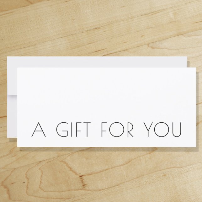Minimalist Chic Modern Gift Certificate ("Everyday is abundantly beautiful." 
Sincerely Best Wishes from Lucky Design World)