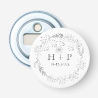Minimalist Chic Monogram Formal Wedding Cocktail  