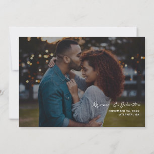 Minimalist Chic Photo H Save the Date 2B Invitation