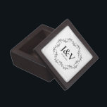 Minimalist & Chic Twing Wedding Monogram Design Gift Box<br><div class="desc">This box have a minimalist & chic twing Wedding monogram design. Fully customisable is the ideal design for a simple and elegant wedding. Design applicable to any event: Wedding, birthday, anniversary ... and everything you can think of. Perfect to give to your parents, ladies and godparents for your wedding, including...</div>