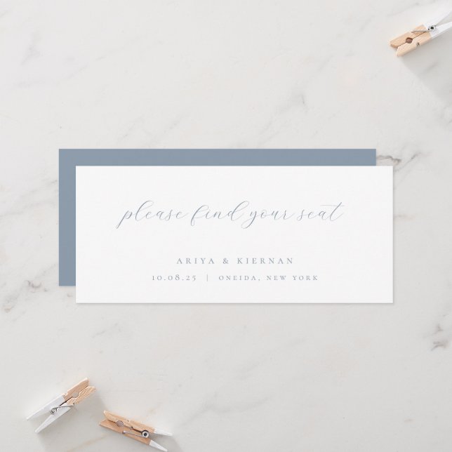 Minimalist Chic Wedding Table Seating Card Header (Front/Back In Situ)