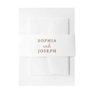 Minimalist Chic Western Wedding Invitation Belly Band