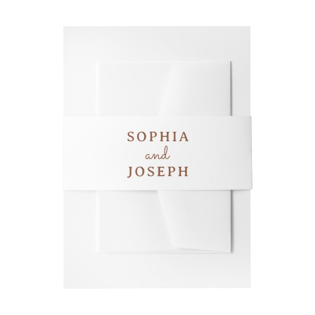  Minimalist Chic Western Wedding Invitation Belly Band (Front Example)