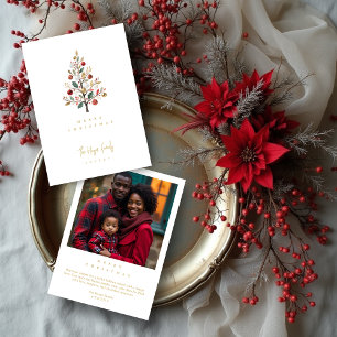 Minimalist Chic Winter Christmas Tree Holiday Card