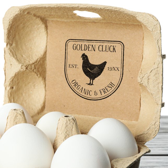 Minimalist Chicken Egg Rubber Stamp (Creator Uploaded)