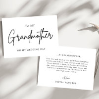 Minimalist ChicTo My Grandmother On My Wedding Day