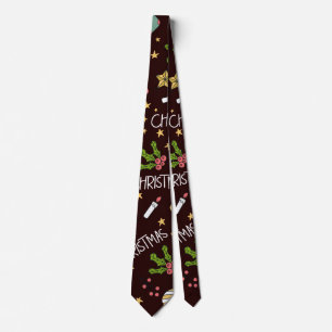 Minimalist Christmas Abstract Pattern Tie