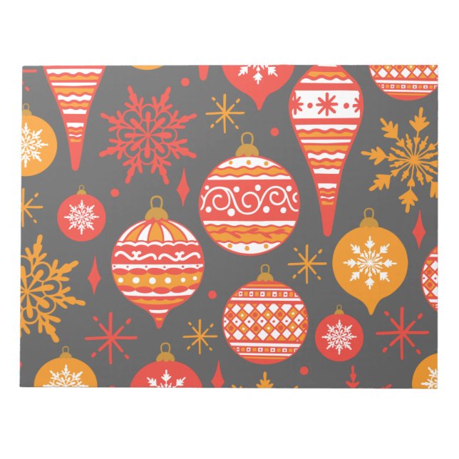 Minimalist Christmas Aesthetic Pattern - Holiday  Notepad (Front)