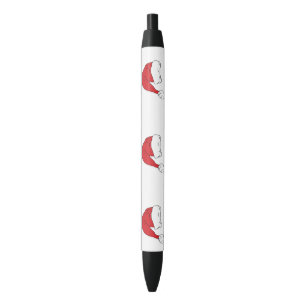 Minimalist Christmas and New Year Happy Black Ink Pen