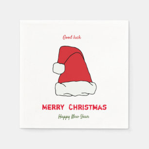 Minimalist Christmas and New Year Happy Napkin