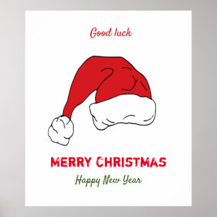 Minimalist Christmas and New Year Happy Poster