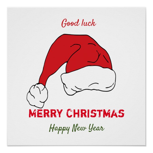 Minimalist Christmas and New Year Happy    Poster (Front)