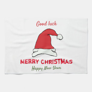Minimalist Christmas and New Year Happy Tea Towel