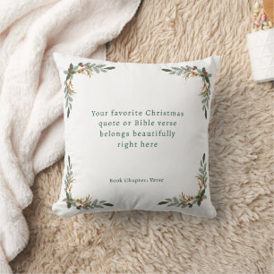 Minimalist Christmas Bible Verse Cushion