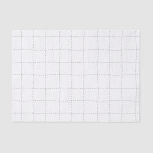 Minimalist Christmas Black & White Dotted Lines Tissue Paper