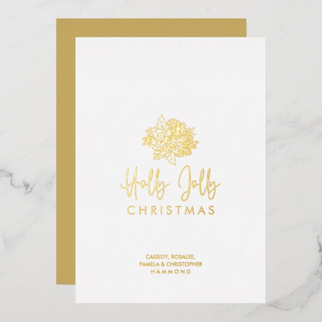 Minimalist Christmas Bouquet Script Calligraphy (Front/Back)