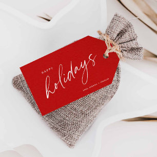 Minimalist Christmas Calligraphy Gift Tag