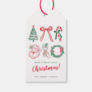 Minimalist Christmas Calligraphy Gift Tag