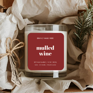 Minimalist Christmas Candle Sticker   Mulled Wine 